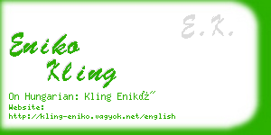 eniko kling business card